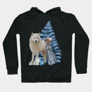 Wonderful polar wolf and fairy Hoodie